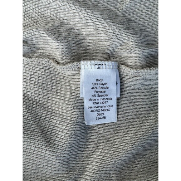 Women's LC Lauren Conrad Ribbed High Cuff Crew Neck Balloon Sleeves Top Size XXL - Picture 10 of 11